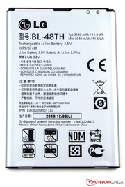 The battery has a capacity of 3140 mAh.