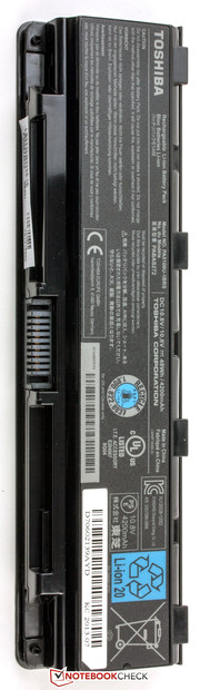 The battery has a capacity of 48 Wh.