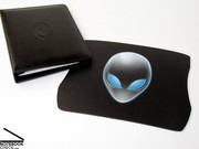 Included in the shipment is a mouse pad made by Func and a trendy leather case.