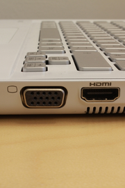 Both VGA and HDMI ports are available.