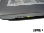 WLAN/Bluetooth slider on the front