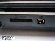 7-in-1 cardreader and Firewire on the left