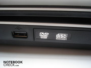 USB 2.0 and Multinorm DVD burner on the left