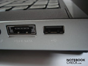 eSATA/USB 2.0 combo and USB 2.0 on the right
