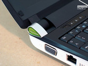A total of 3 USB ports, a VGA-out and connections for microphone and headphones count to these in the case of the Aspire One D150.