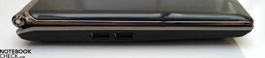 Left Side: 2x USB