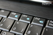 The volume control is exclusively operated using a combination of keys.