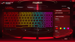 You can light up the keyboard or make it blink (one or more colors).