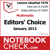 Award: Lenovo Y570-086225U