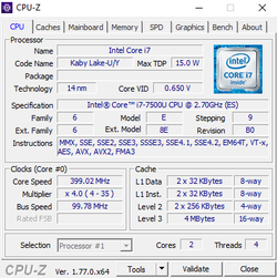 Intel Core i7-7500U "Kaby Lake"