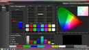 Color accuracy (uncalibrated, target color space: sRGB)