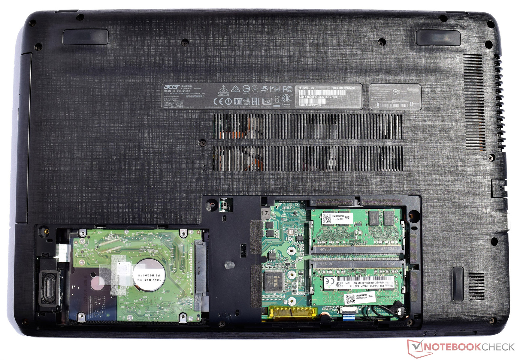 Acer Aspire E5-575G (i5-7200U, GTX 950M) Review - NotebookCheck.net