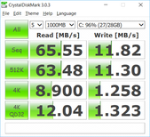 CrystalDiskMark 3: eMMC storage