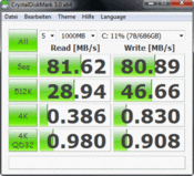 CDM: 82 MB/s Read AS3820TG-5464G75nks @WDC WD7500BPVT-22HXZT1