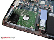 Right next to the hard drive bay you can see the M.2 SSD.