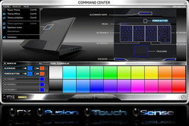 The lights can be modified and even stored in profiles with "Alien FX"