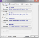 Systeminfo CPUZ Cache