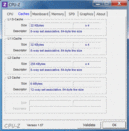 Systeminfo CPUZ Cache