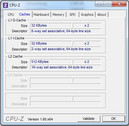 System information CPUZ Cache