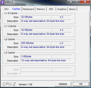 System info CPUZ Cache