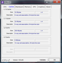 System info CPUZ Cache