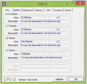 System info CPUZ Cache