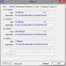 CPUZ Caches