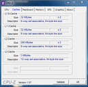 System info CPUZ Cache