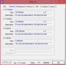 System info: CPU-Z Cache