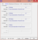 System info: CPU-Z Cache