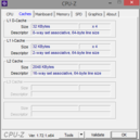 Systeminfo CPU-Z Cache