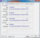 System info CPUZ Cache