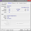System info CPU-Z Motherboard