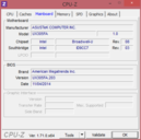 System info: CPU-Z Motherboard