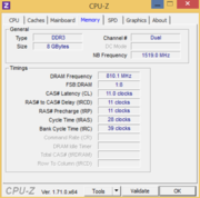 System info: CPU-Z Memory