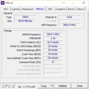 System info: CPU-Z Memory