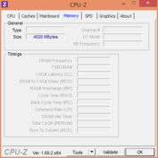 CPU Z Memory information