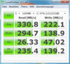 CDM 3.0 XMG A501 RealSSD: 330/222 MB/s