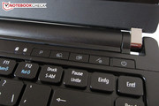Acer has placed a few hot keys beside the power button.