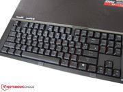 Keyboard with red illumination