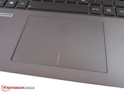 The smooth touchpad is generously sized.