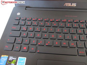 Asus relies on a chiclet keyboard.