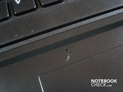 The integrated microphone has been placed inconspicuously above the touchpad