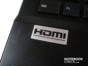 The only case sticker: HDMI transmits image and sound in excellent quality