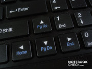 The arrow keys, like the other keys, have a good size