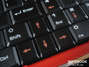 The arrow keys are in red