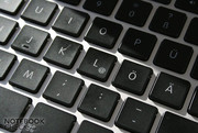 The keyboard layout follows the Apple standard.