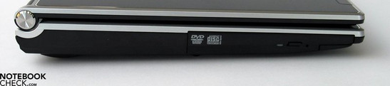 Left Side: optical drive