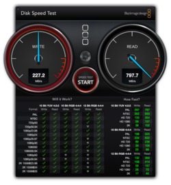 DiskSpeedTest - Maximum results