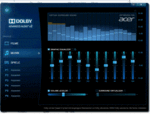 Dolby Advanced Audio offers presets but allows manual configuration.